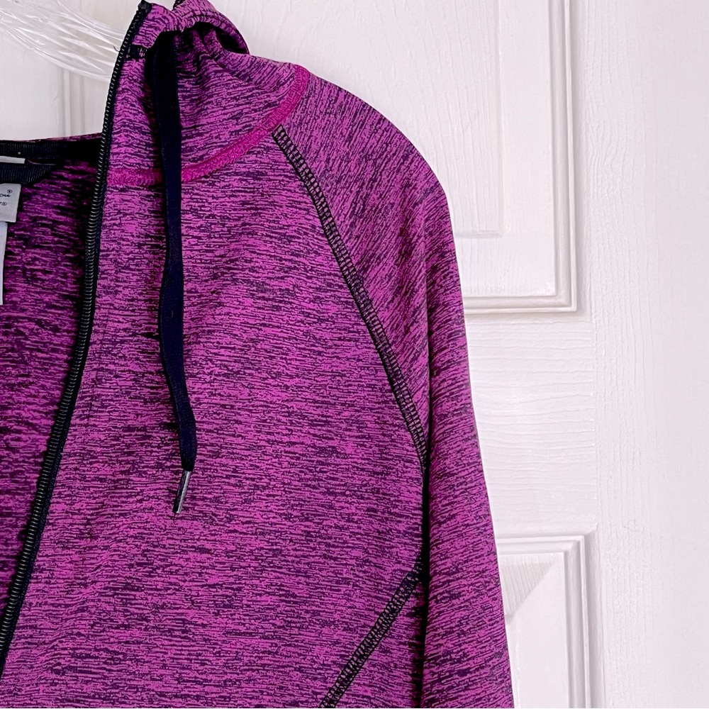 🌸3/$25 Target C9 Champion Duo Dry Zip-Up Space-dye Purple & Black Hoodie, Size S - Picture 3 of 13